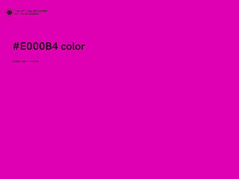 #E000B4 color image