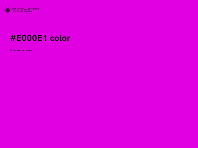 #E000E1 color image