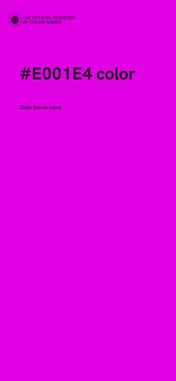 #E001E4 color image