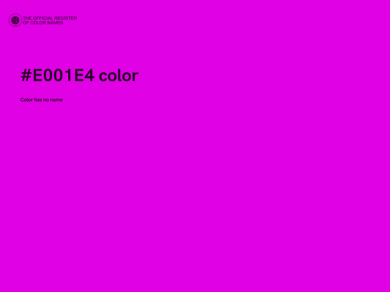 #E001E4 color image