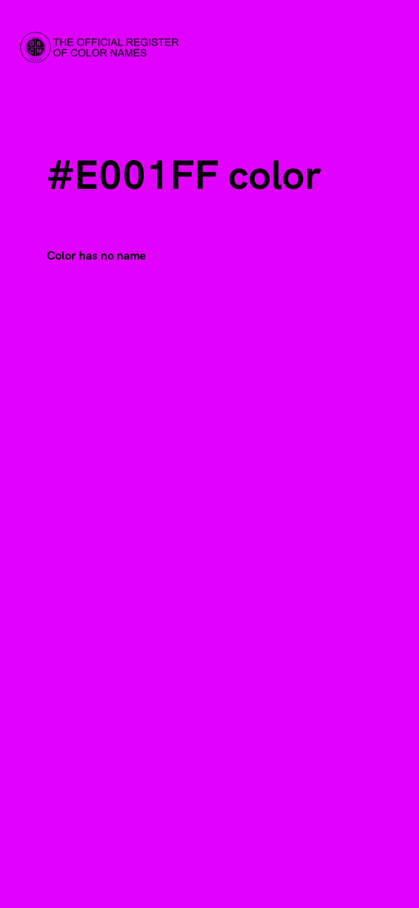 #E001FF color image
