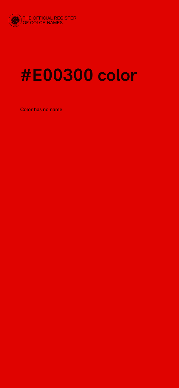#E00300 color image