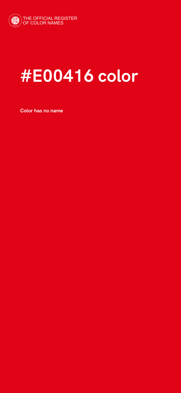 #E00416 color image