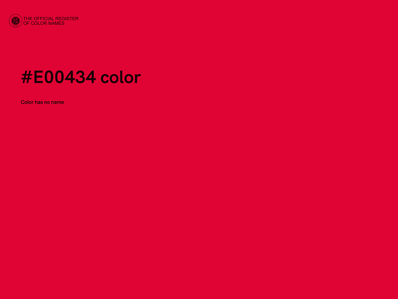 #E00434 color image