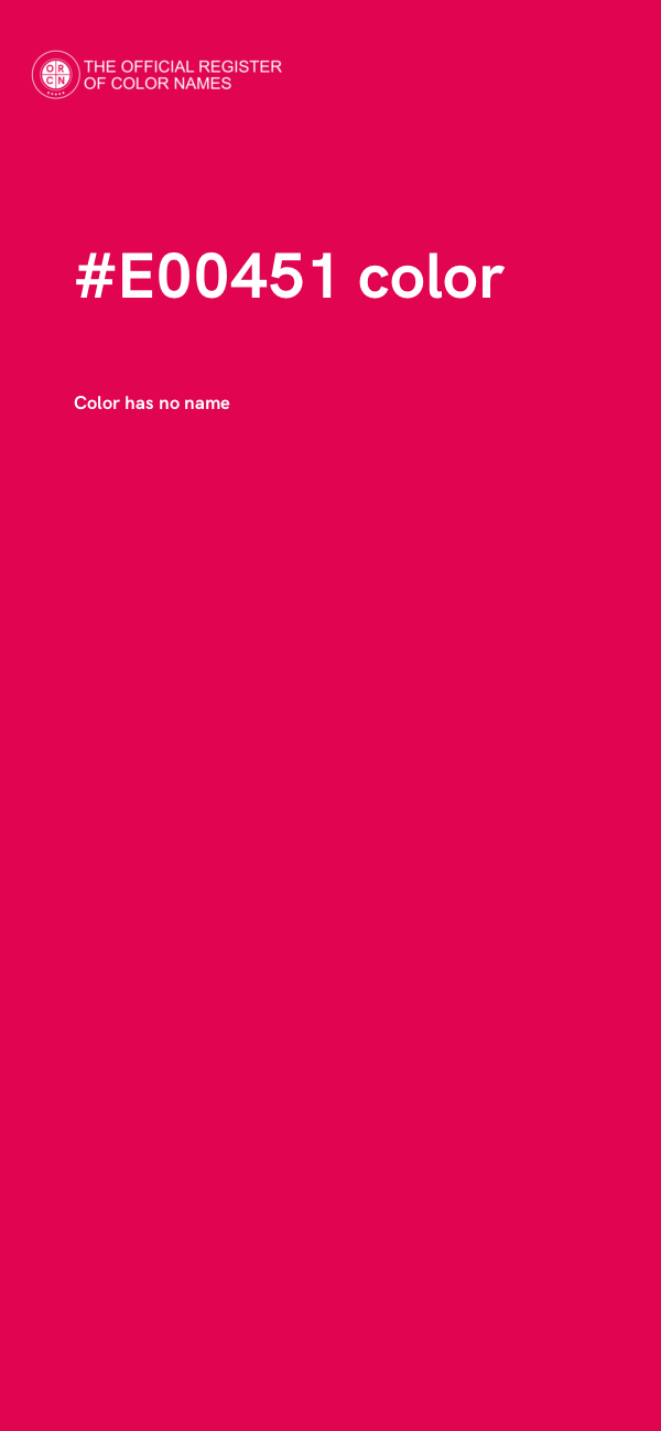 #E00451 color image