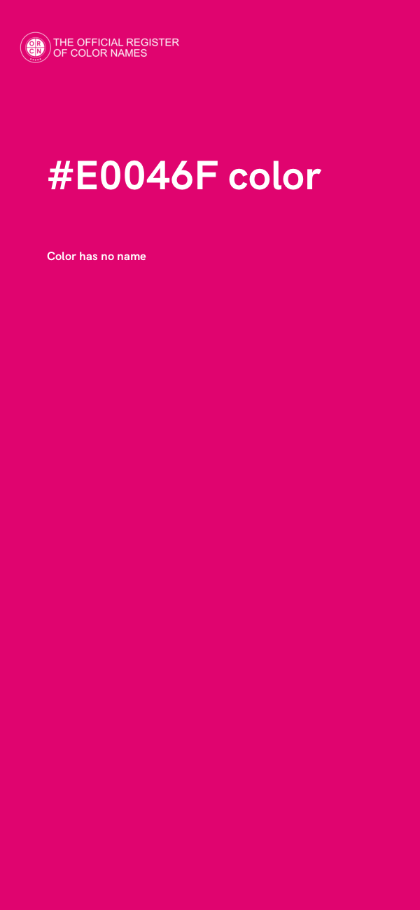 #E0046F color image
