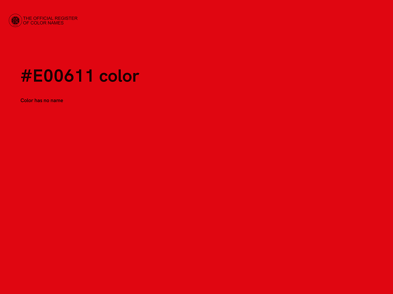 #E00611 color image