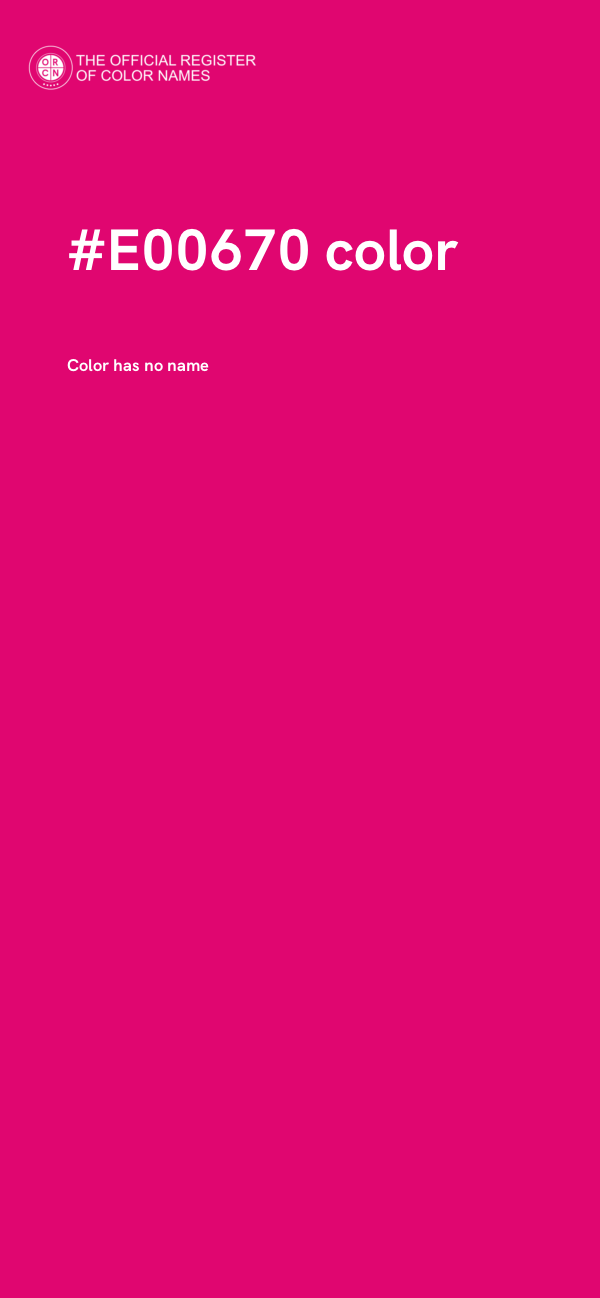 #E00670 color image