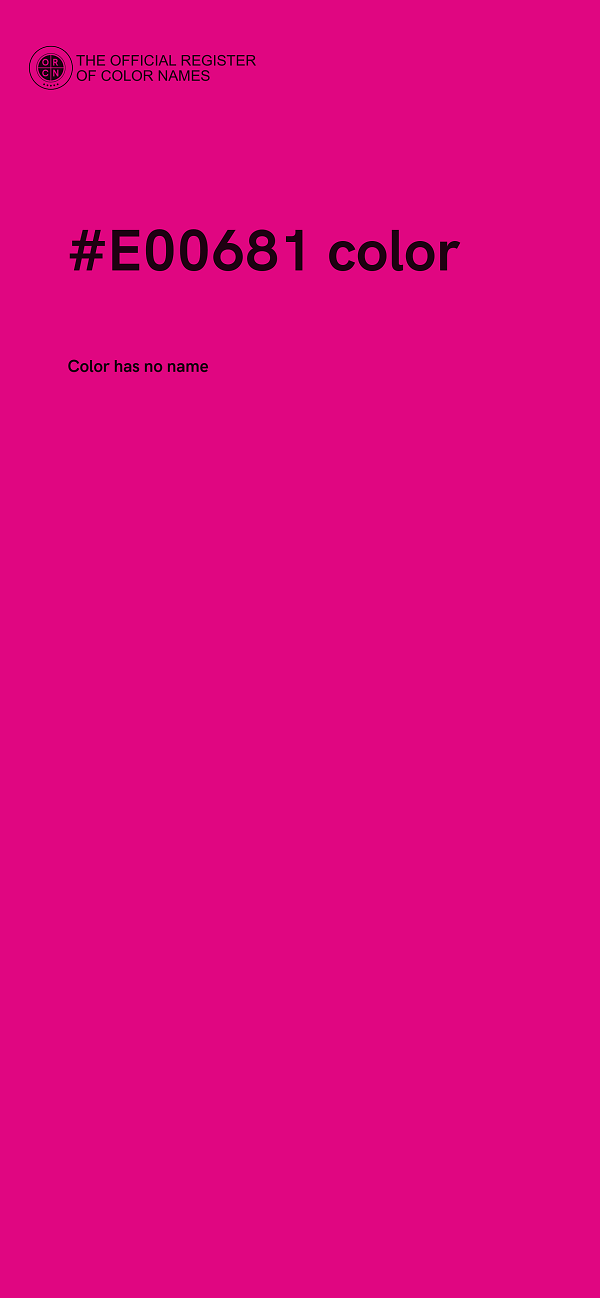 #E00681 color image