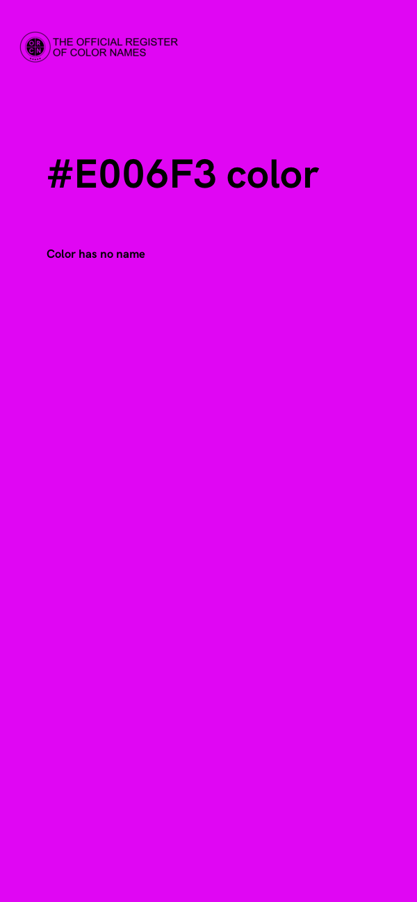 #E006F3 color image