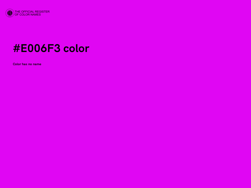 #E006F3 color image