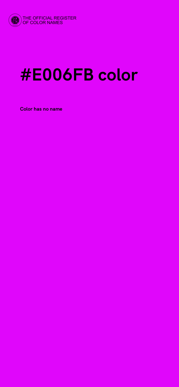 #E006FB color image