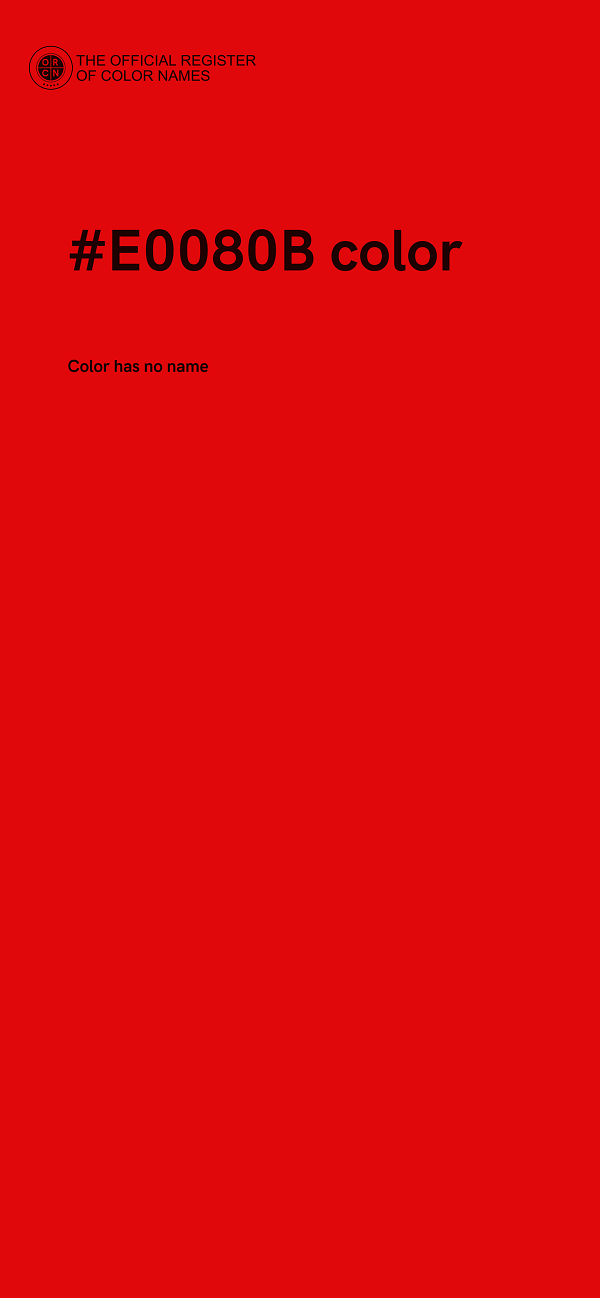 #E0080B color image