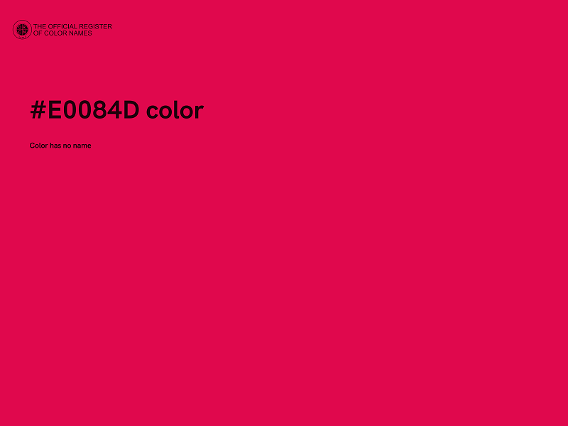 #E0084D color image