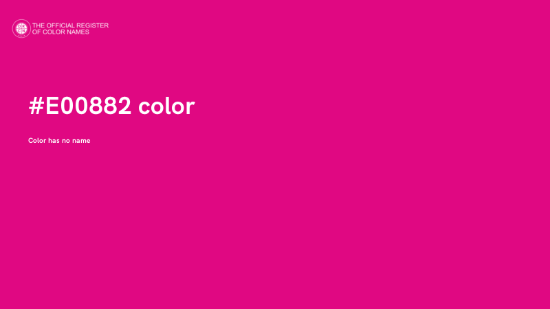 #E00882 color image