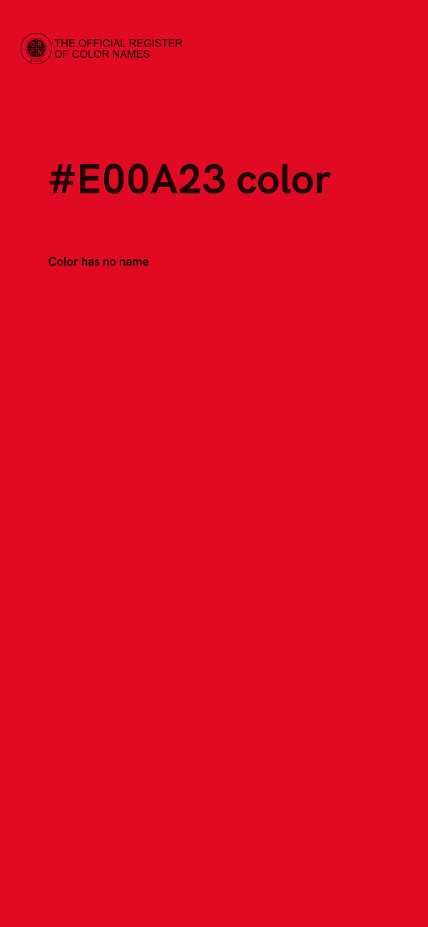 #E00A23 color image