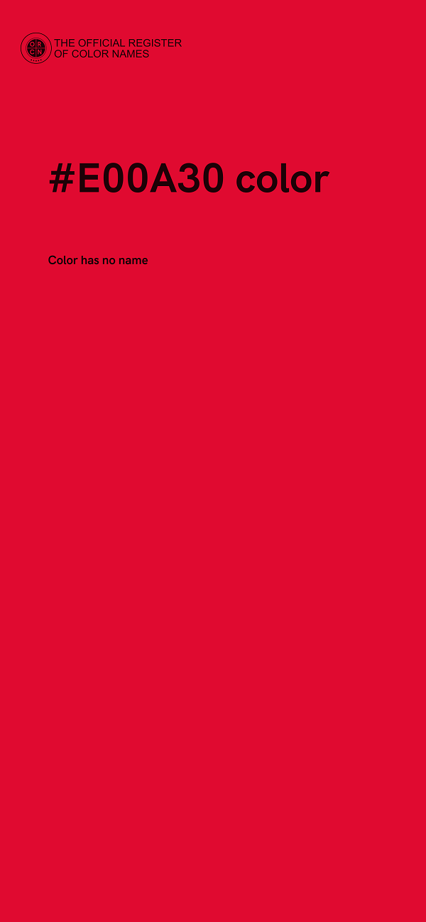 #E00A30 color image
