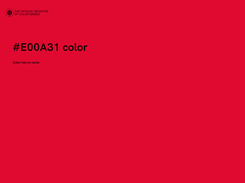 #E00A31 color image