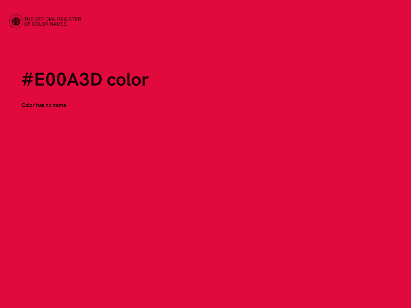 #E00A3D color image