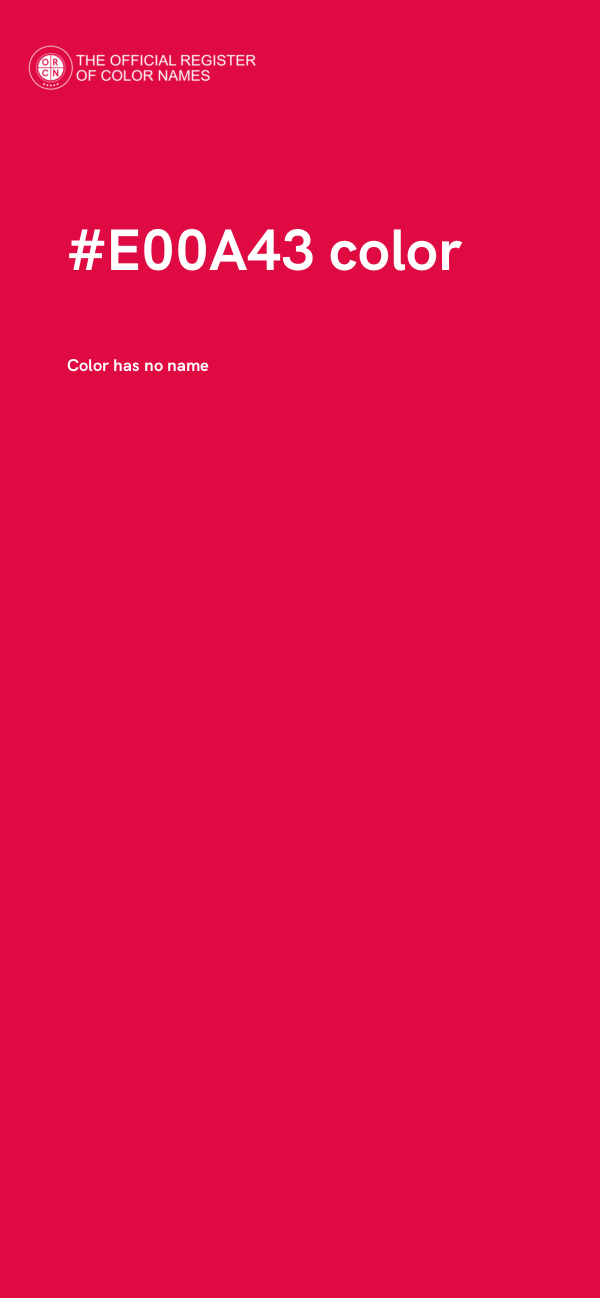 #E00A43 color image