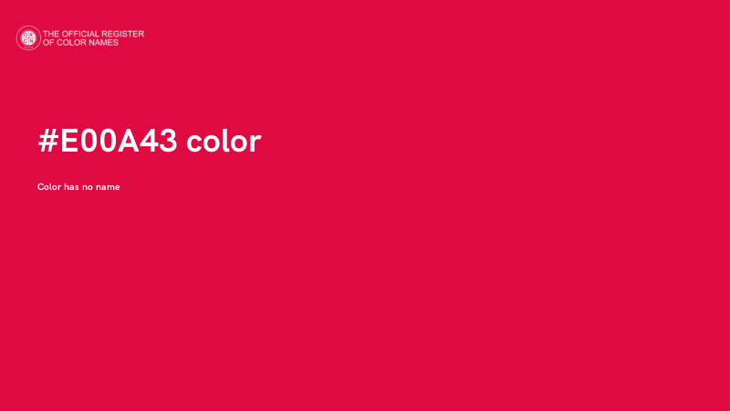 #E00A43 color image
