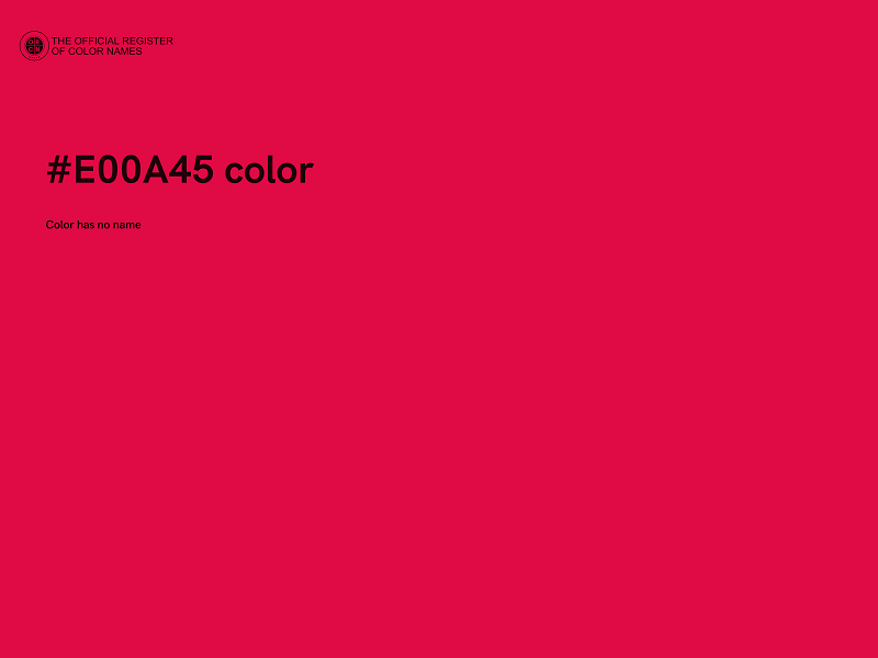 #E00A45 color image