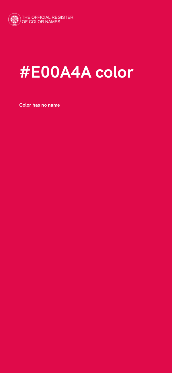 #E00A4A color image