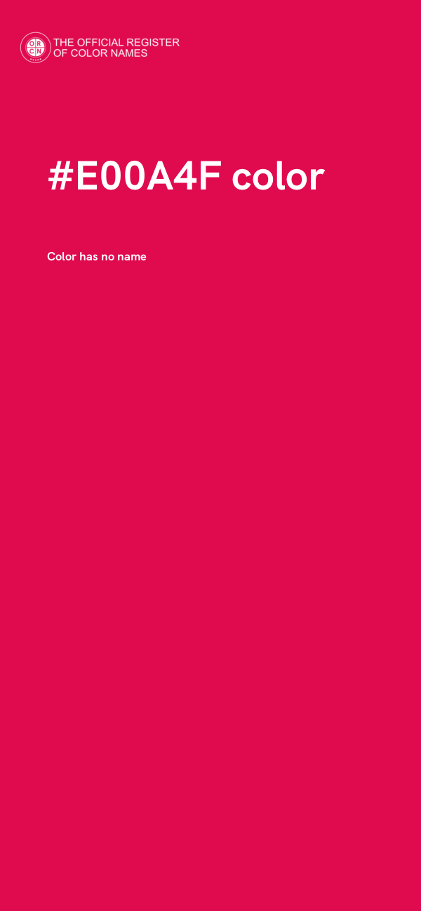 #E00A4F color image