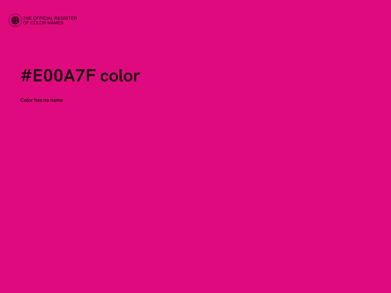 #E00A7F color image