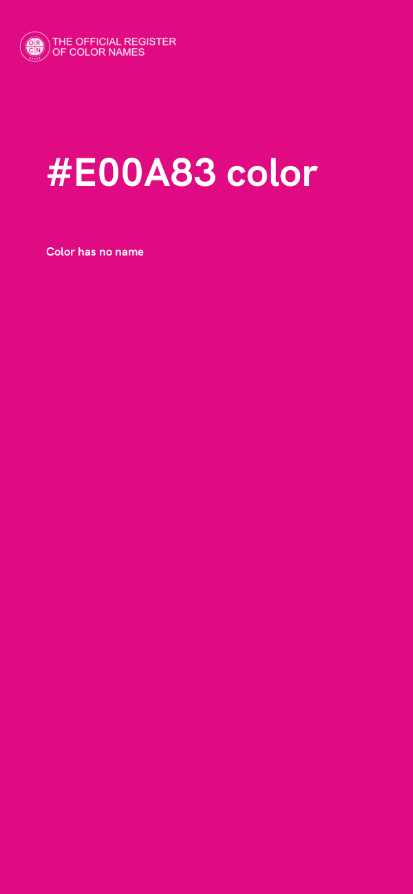 #E00A83 color image