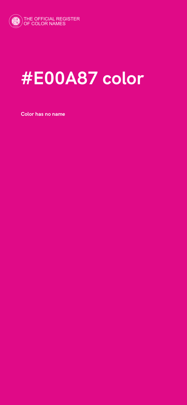 #E00A87 color image