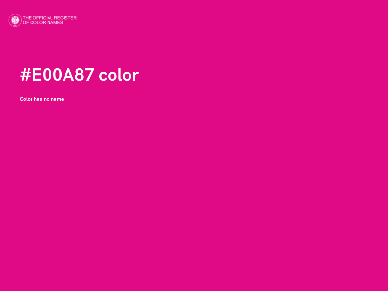 #E00A87 color image