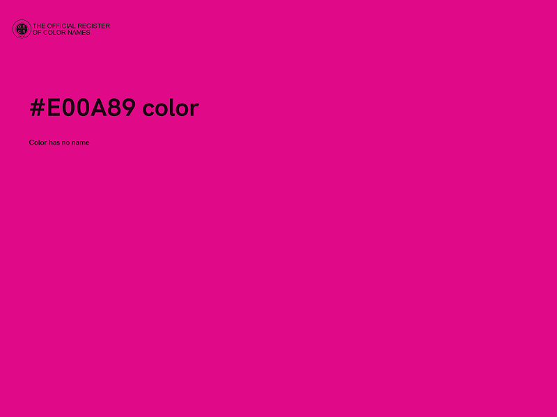 #E00A89 color image