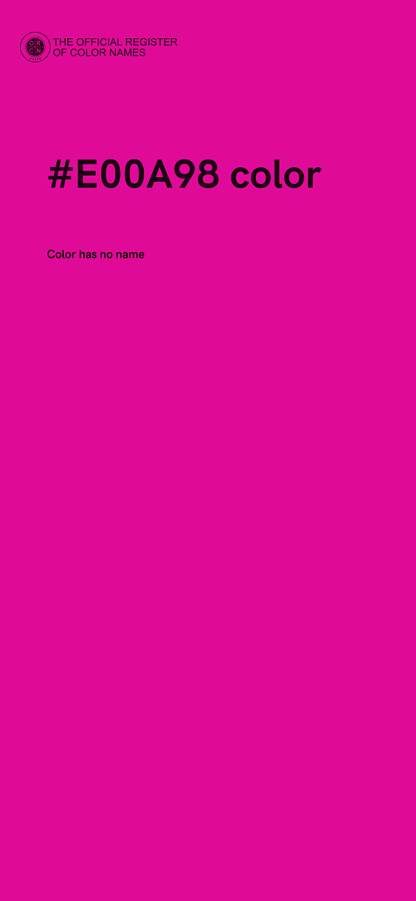 #E00A98 color image