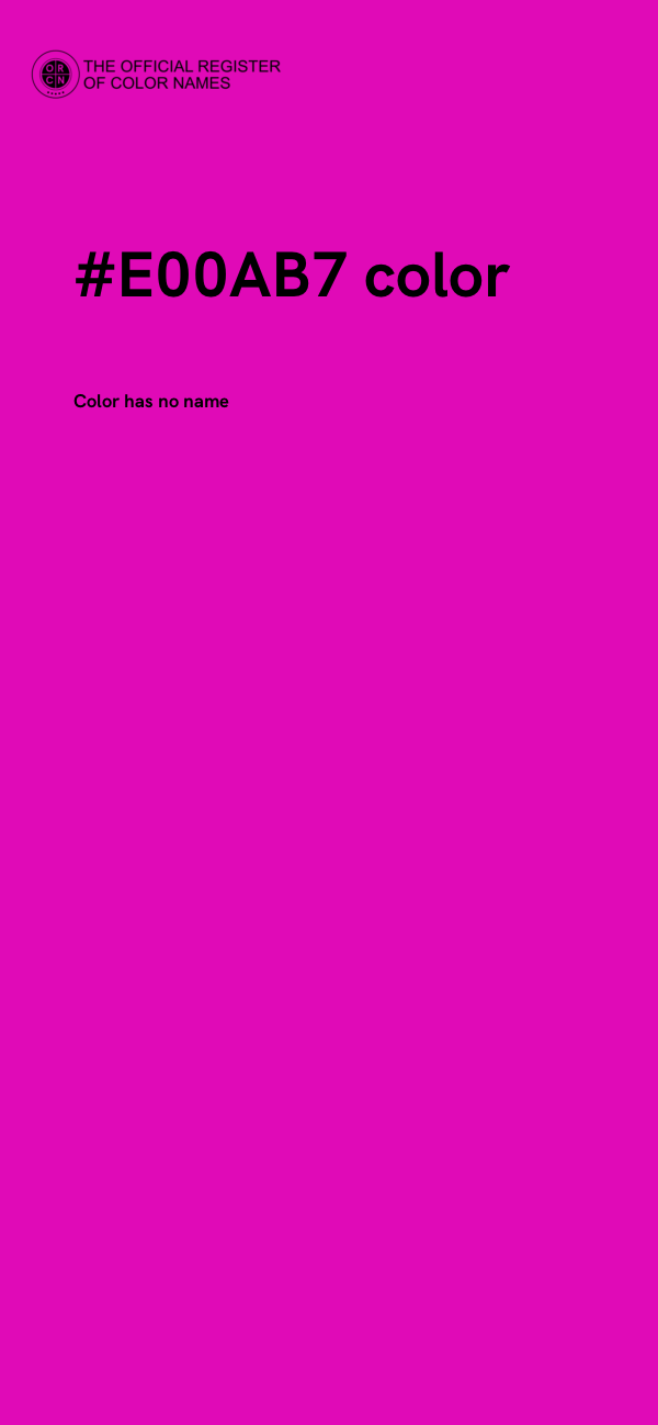 #E00AB7 color image