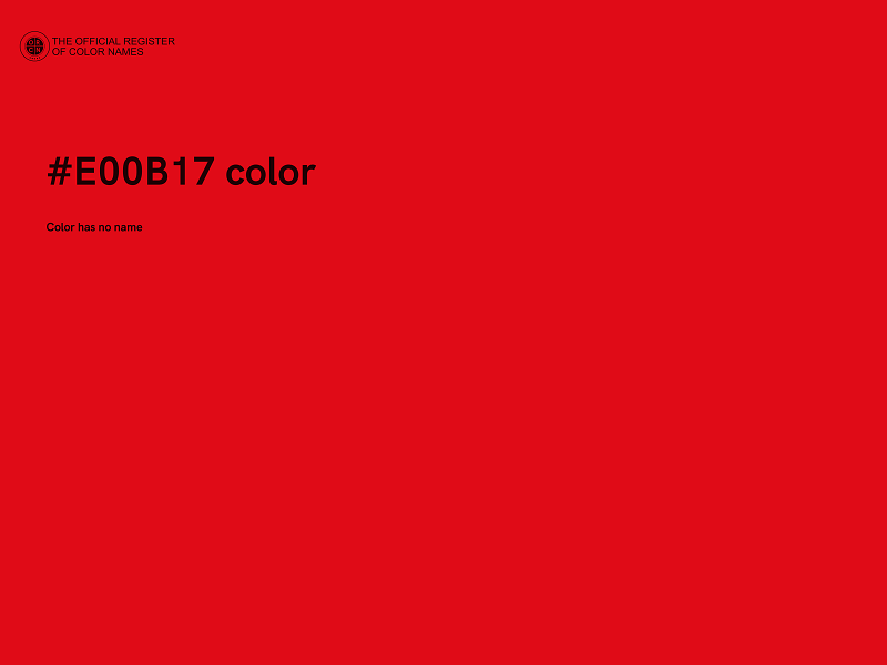 #E00B17 color image