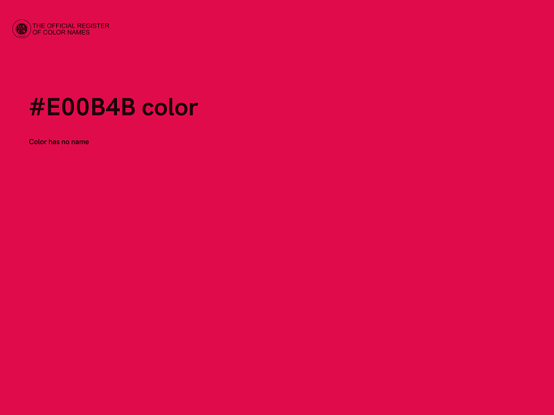 #E00B4B color image