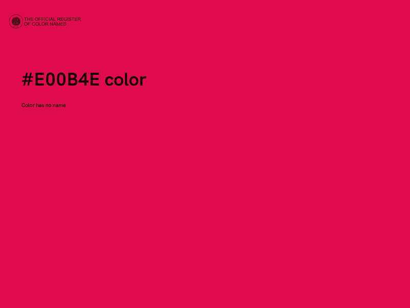 #E00B4E color image