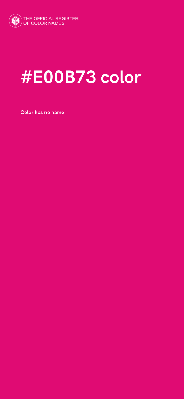 #E00B73 color image