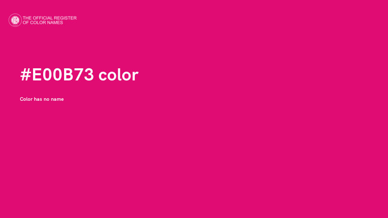 #E00B73 color image