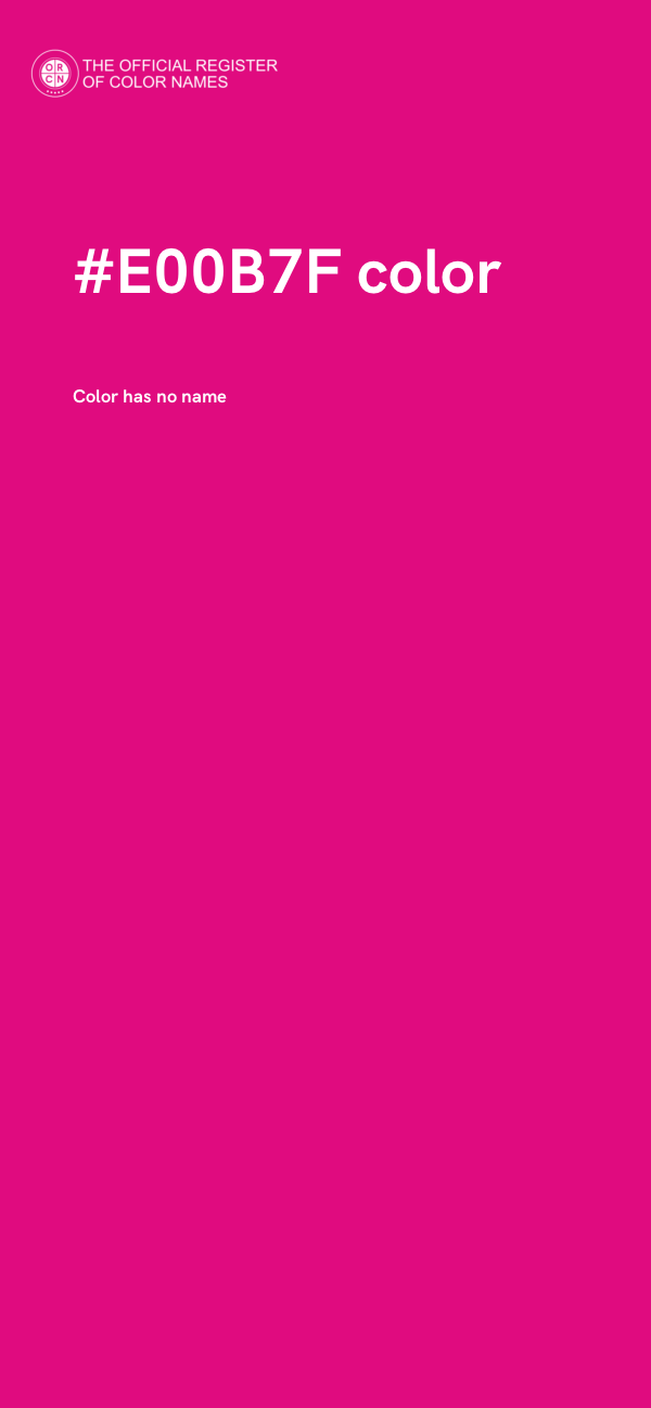 #E00B7F color image