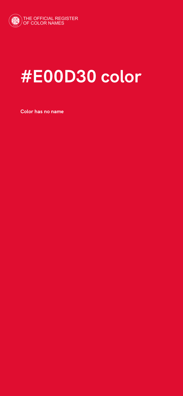 #E00D30 color image