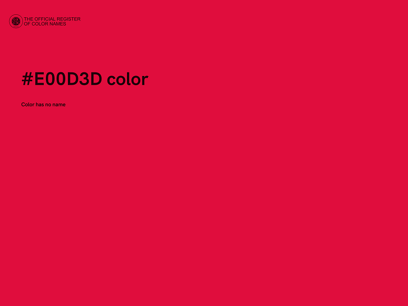 #E00D3D color image