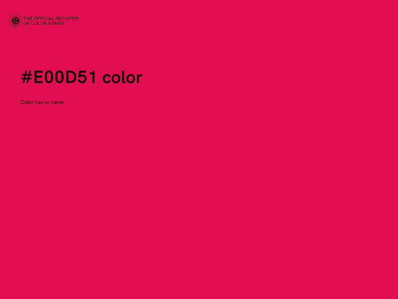 #E00D51 color image