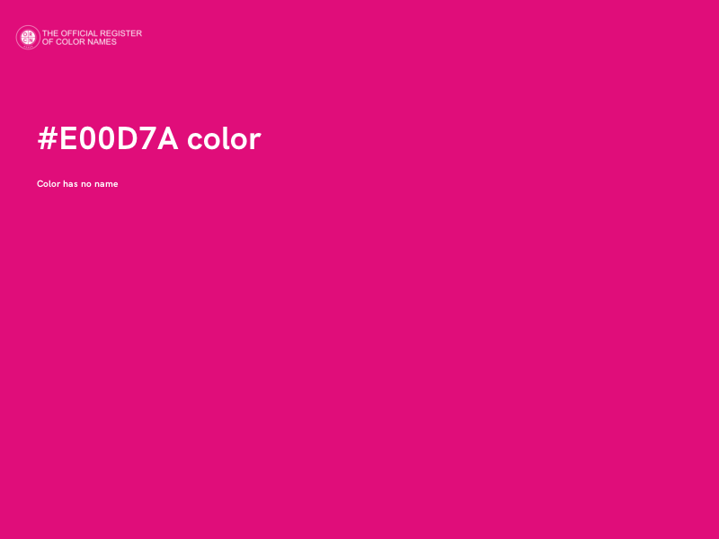 #E00D7A color image