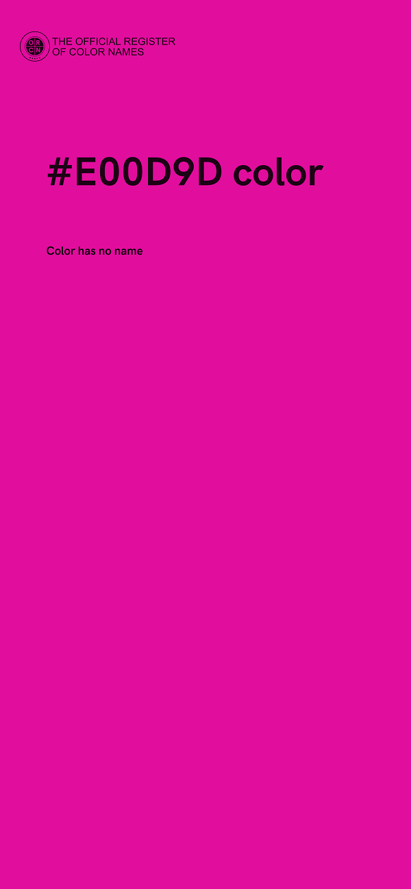 #E00D9D color image