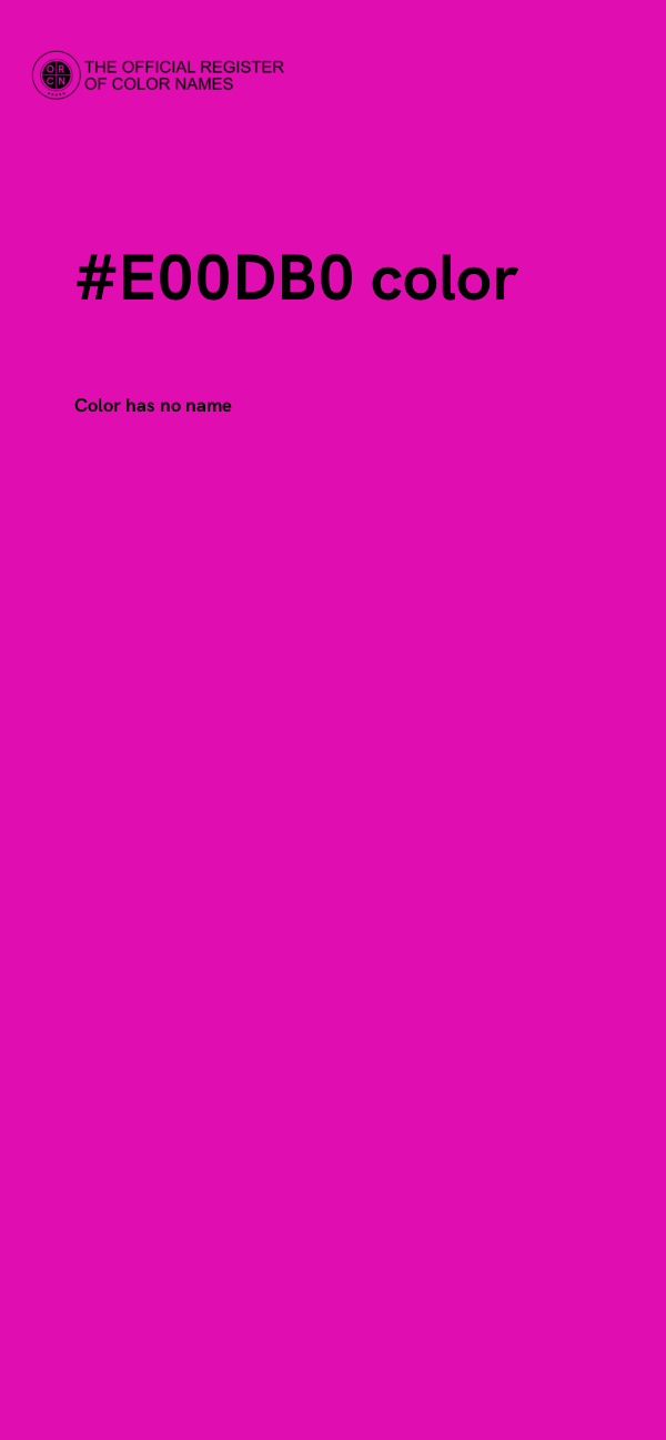 #E00DB0 color image