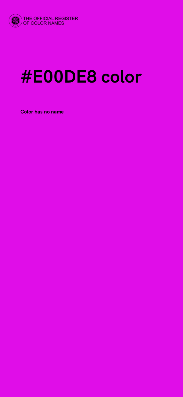 #E00DE8 color image