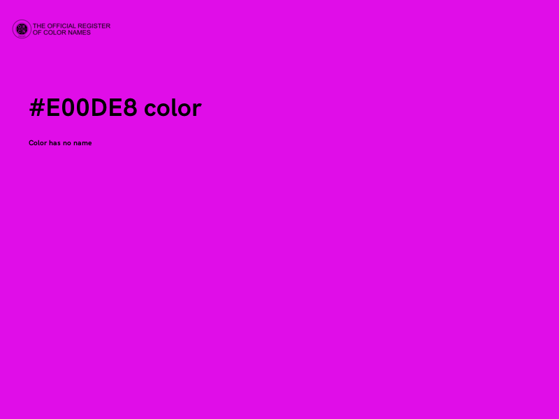 #E00DE8 color image