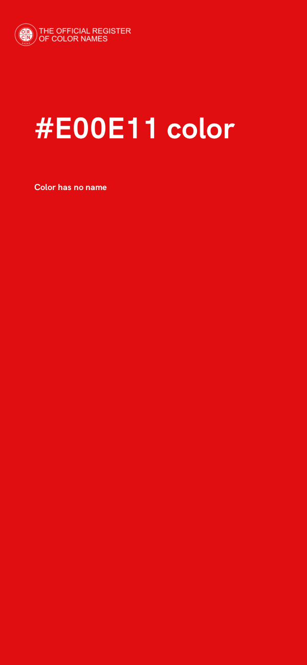 #E00E11 color image